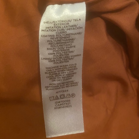 LOFT Rust Faux Leather Skirt - Picture 8 of 8